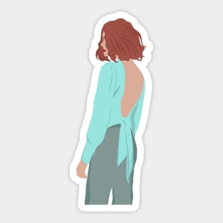 Blue lady 1 Sticker